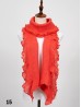 Long Knitted Ruffle Scarf